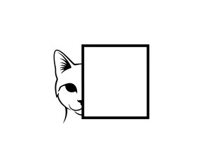 Abstract composition with white shape on black background