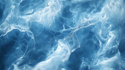 Obraz premium Melting ice surface with air bubbles under water. Ideal for articles on climate change, glacier melt, environmental projects.