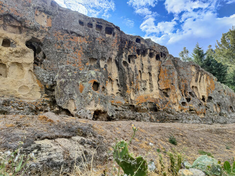 Ventanillas de otuzco ancient necropolis in cajamarca peru