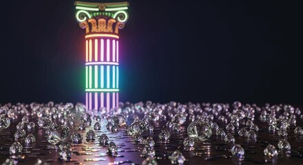 Glowing lines over polygonal surface