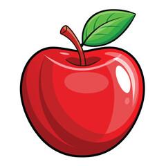 a apple in white background