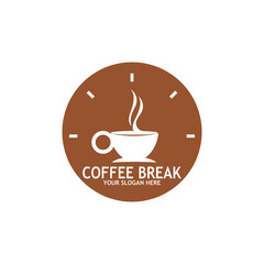 Hand-Drawn Coffee Break Illustration Logo