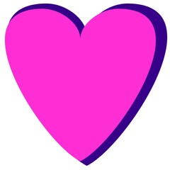 3D pink heart 