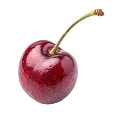 A whole capulin cherry fruit isolated on a transparent background