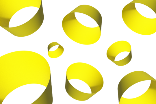 seamless pattern of yellow 3d object background - Powered by Adobe