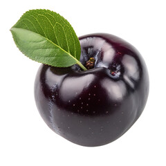 A whole chokeberry fruit isolated on a transparent background