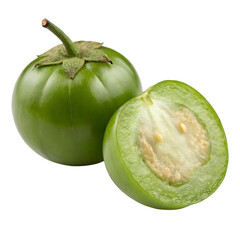 A whole cocoplum fruit isolated on a transparent background