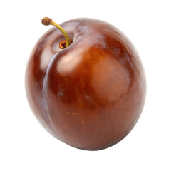 A whole date plum fruit isolated on a transparent background
