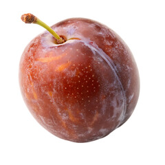 A whole date plum fruit isolated on a transparent background