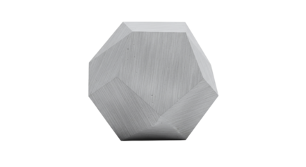 Geometric gray shape isolated on transparent background, a modern and minimalist design element with clean lines and a subtle texture, perfect for adding a touch of sophistication