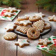 christmas cookies on the table
