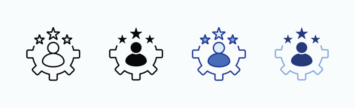 Expert icon sheet multiple style collection isolated vector