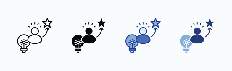 Enthusiasm icon sheet multiple style collection isolated vector