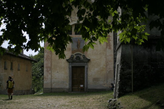 The small church in village Codera, Val Codera (Alps), Lombardy, Italy.