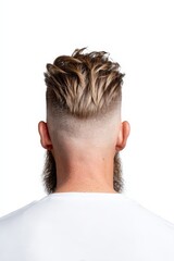 Modern Men's Haircut with Blunt Fade and Textured Top Style