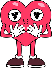 Heart Mascot in Love