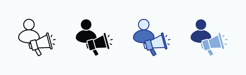 Salesman icon sheet multiple style collection isolated vector