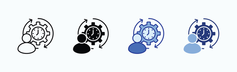 Discipline icon sheet multiple style collection isolated vector