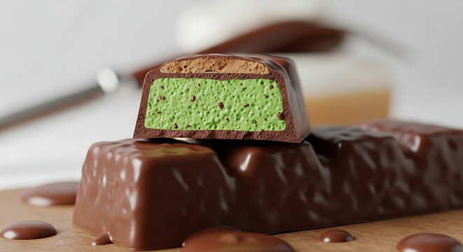 Decadent Chocolate Truffle with Mint Filling - Powered by Adobe