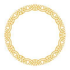 Intricate celtic and nordic inspired circular frame design, ideal for ornate decoration and artistic projects.