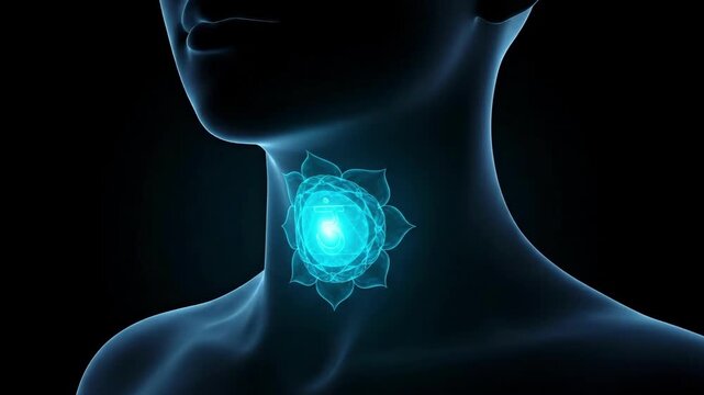 throat chakra in 3d animated chakra anatomy