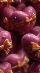 Colorful heart-shaped chocolates for celebrations.