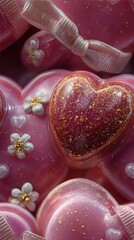 Colorful heart-shaped confections for gifting.