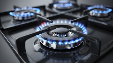 Gas stove isolated on white background