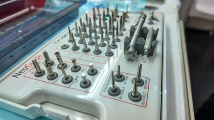 Fototapeta premium Dental tools, pre- and post-inlay of dental prostheses