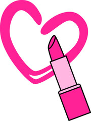 Lipstick Drawn Heart