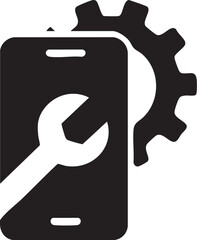 Smartphone repair service icon