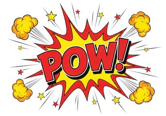 Classic comic book pow explosion sound effect