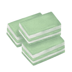 Traditional Thai layered dessert (Khanom Chan) in pastel chalk texture