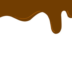 Chocolate drip border illustration