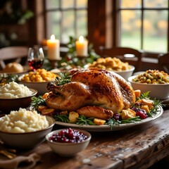 roasted turkey with vegetables