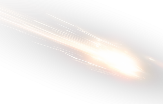 Radiant blazing meteor illustration capturing cosmic light and fiery motion.
