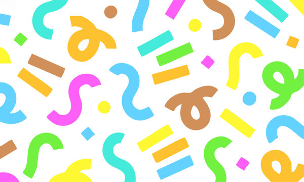 abstract color line shapes. squiggle vector graphic design. wavy fun kid pattern, colorful seamless hand drawn lines pattern set: vibrant abstract doodle lines, swirls, and geometric shapes background