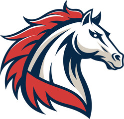 Horse head mascot, Elegant horse logo icons. Royal stallion symbol design. Equine stables sign. Equestrian brand emblems. Vector illustration.	