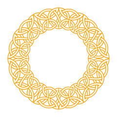 Intricate celtic-inspired frame with nordic patterns, perfect for decorative and design purposes.