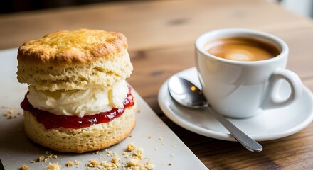Cream tea and espresso