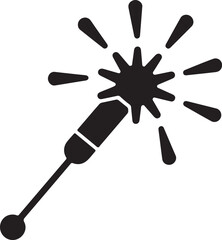 sparkler silhouette vector icon
