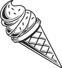 Ice cream logo clipart set. Colorful cone ice cream icon clip art in pictogram style vector illustration color pastel sweet dessert collection.	