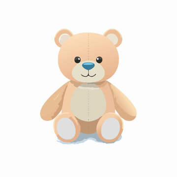 Ours en peluche mignon, isol&eacute; sur fond blanc