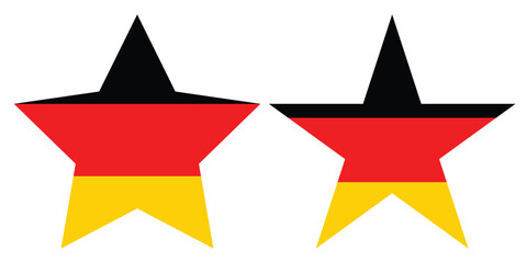 Germany Patriotic Star Symbol – Black Red Gold National Flag Art