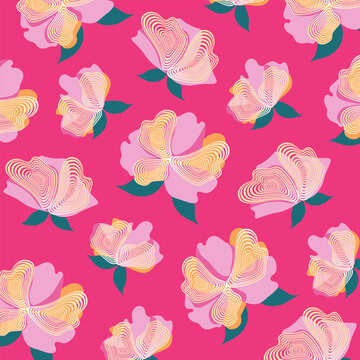 Vibrant vector seamless floral pattern. colorful flower pattern for packaging, textile, fabric, digital design, wrapping, print, apparel, decoration, gift, poster.