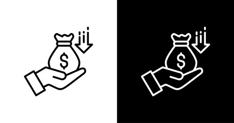Profit  White Icon Set Design
