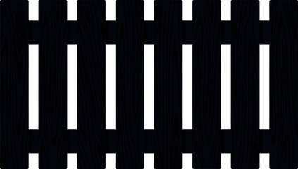 Black wooden fence picket texture pattern background