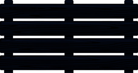 Black wooden pallet texture vector illustration