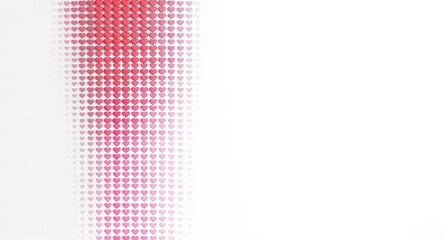 Pink Heart Pattern on Glass Cup with Gradient Colors for Romantic or Love Theme