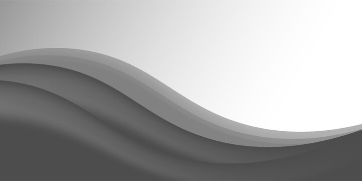 Vector blak line background curve element with white space for text and message design, overlapping layers, vector
